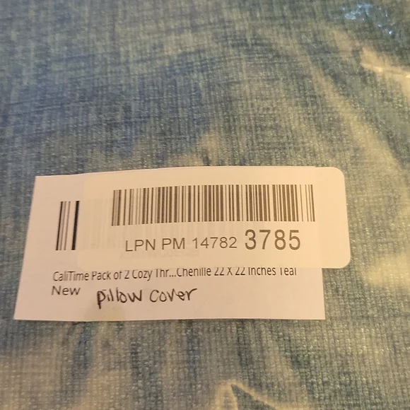 Set of 2 teal CaliTime pillow covers 22" brand new - Picture 4 of 5